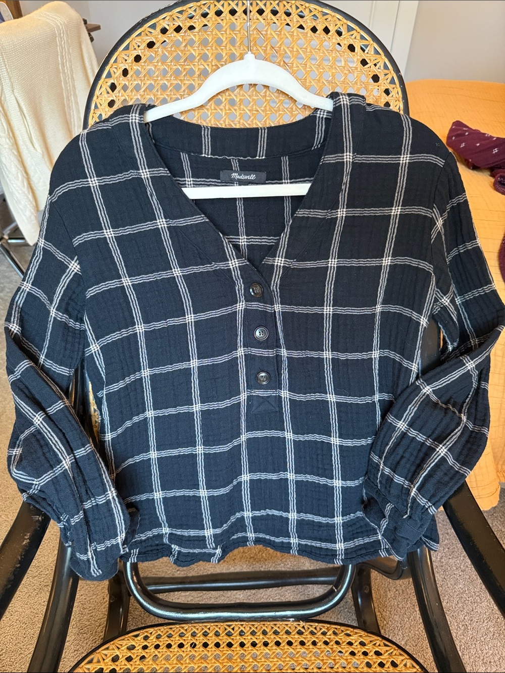 Madewell Windowpaner Plaid Button-Front Shirt